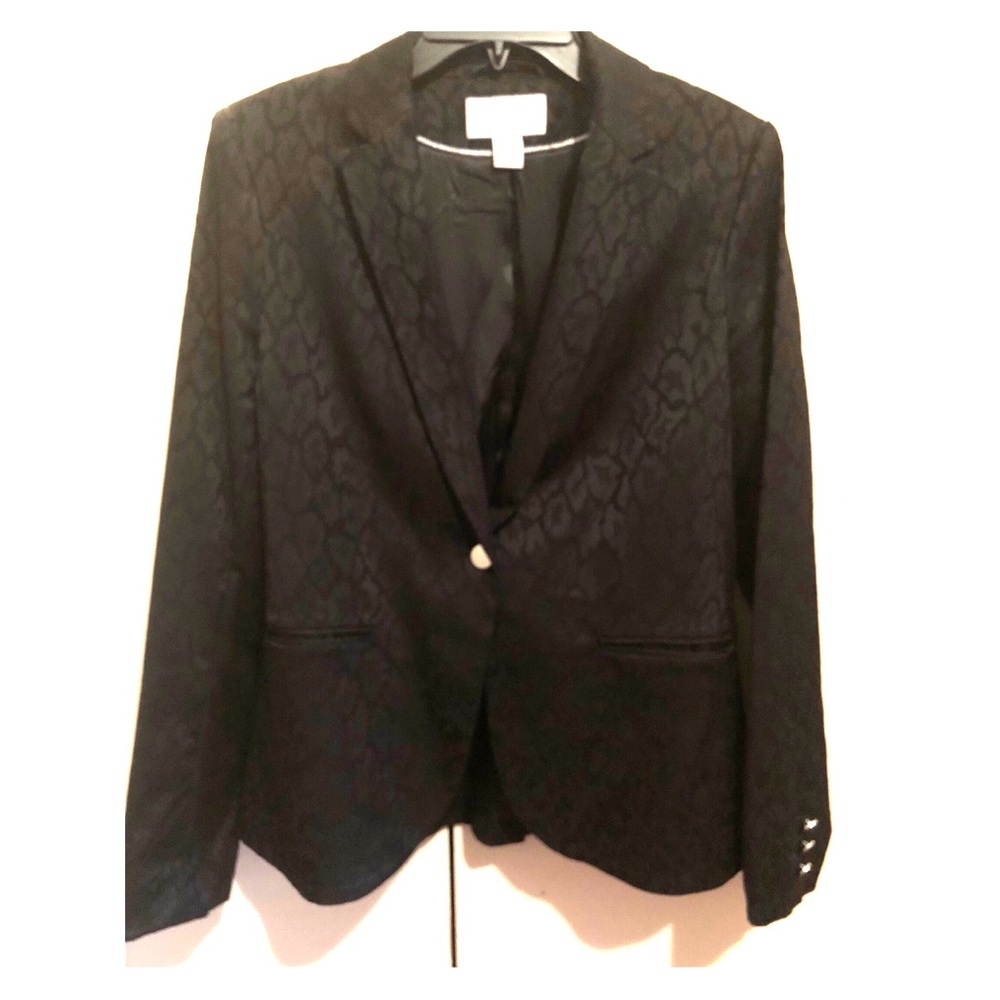 Black Leopard Blazer - Never been worn!